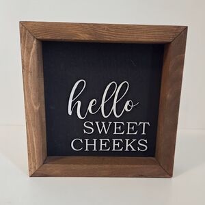 Charming Brown and Black Framed Sign